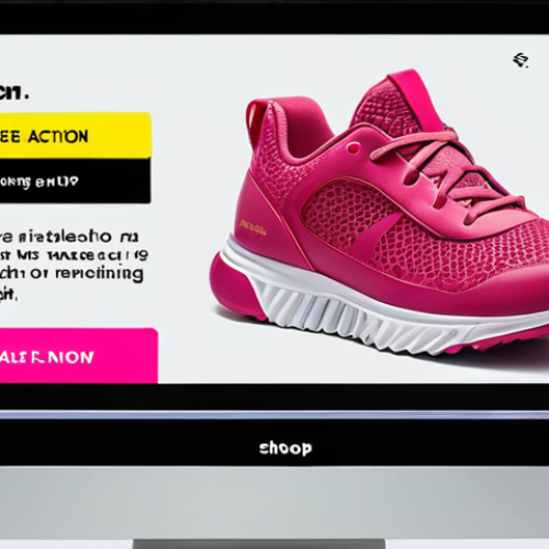 Home 4 **
A vibrant, eye-catching ad banner showcasing a pair of shoes, directly related to what a user previously viewed on a website. Include a clear call to action button ("Shop Now") and a personalized message. The background should be a clean, modern website design. The banner emphasizes retargeting customers who abandon shopping carts.
**